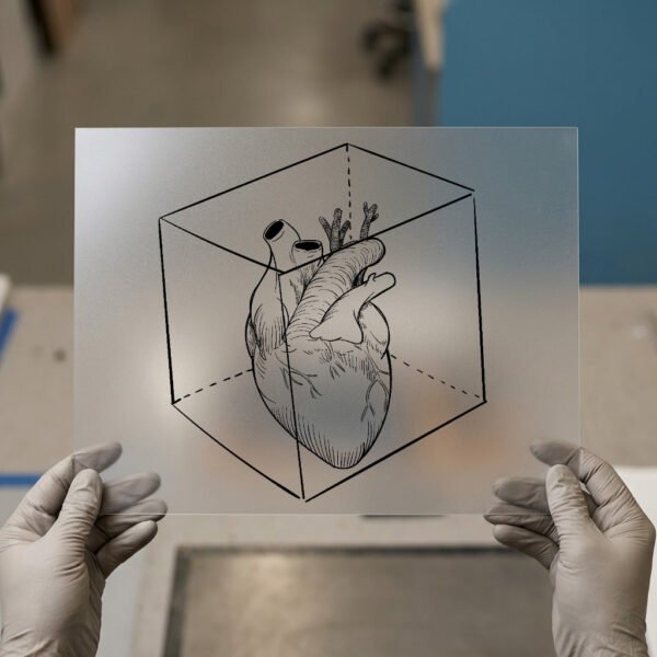 Anatomical Heart Outline — for light garments
