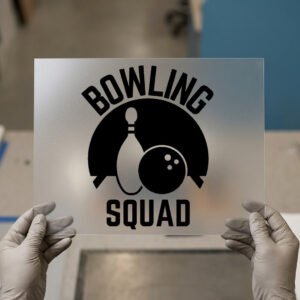 Bowling Squad DTF transfer, ready to press