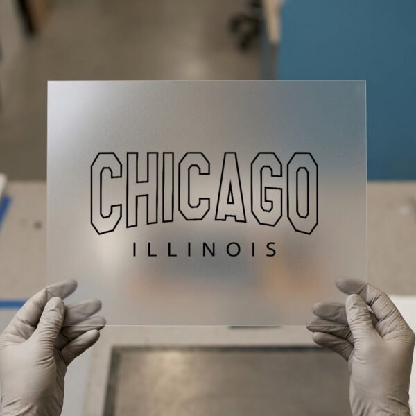 Chicago, Illinois Collegiate Outline — for light garments