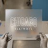 Chicago, Illinois Collegiate Outline DTF transfer, ready to press