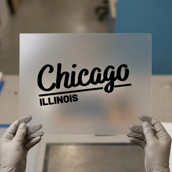 Chicago, Illinois Script — for light garments