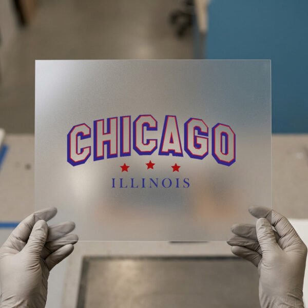 Chicago, Illinois Stars DTF transfer, ready to press