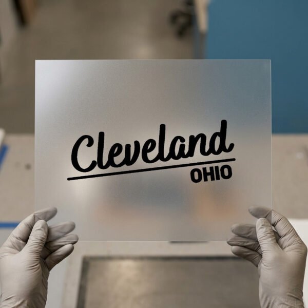 Cleveland, Ohio Script — for light garments
