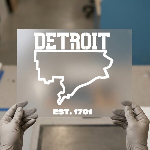 Detroit Est. 1701 Map — for dark garments