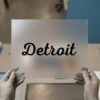 Detroit Script DTF transfer, ready to press