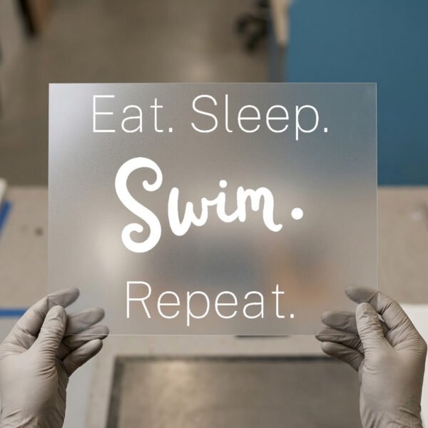 Eat. Sleep. Swim. Repeat. — for dark garments