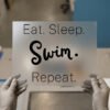 Eat. Sleep. Swim. Repeat. DTF transfer, ready to press