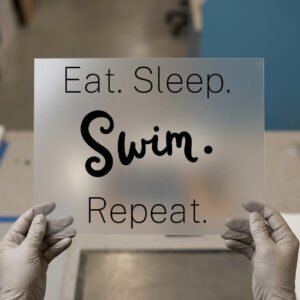Eat. Sleep. Swim. Repeat. — ready-to-press DTF transfer by Loop DTF Eat. Sleep. Swim. Repeat. DTF transfer, ready to press