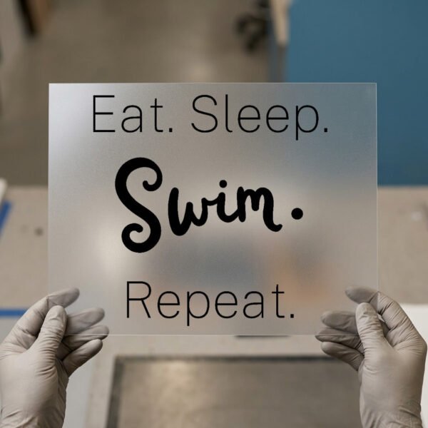 Eat. Sleep. Swim. Repeat. DTF transfer, ready to press
