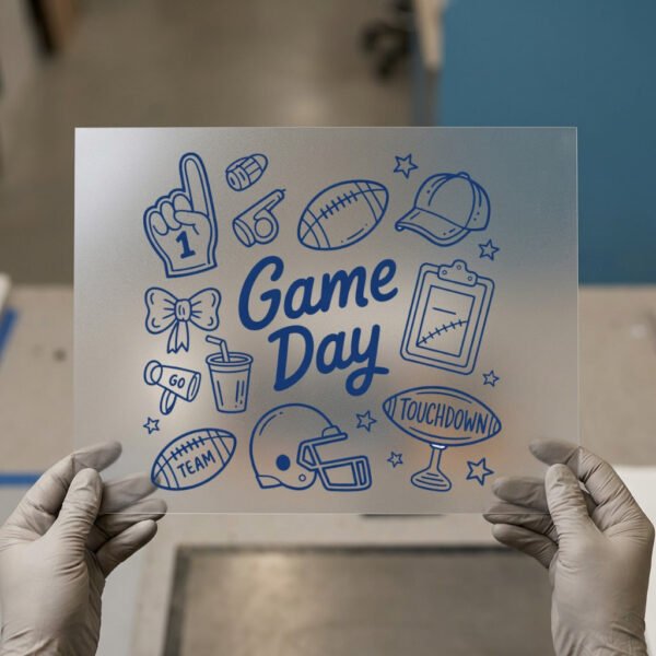 Game Day, Football Doodle — ready-to-press DTF transfer by Loop DTF Game Day, Football Doodle DTF transfer, ready to press
