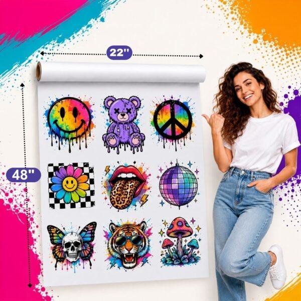 DTF gang sheet, 22 by 48 inches