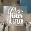 Hair Hustler, Scissors and Leaves — for dark garments