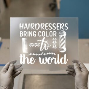 Hairdressers Bring Colour to the World — ready-to-press DTF transfer by Loop DTF Hairdressers Bring Colour to the World DTF transfer, ready to press