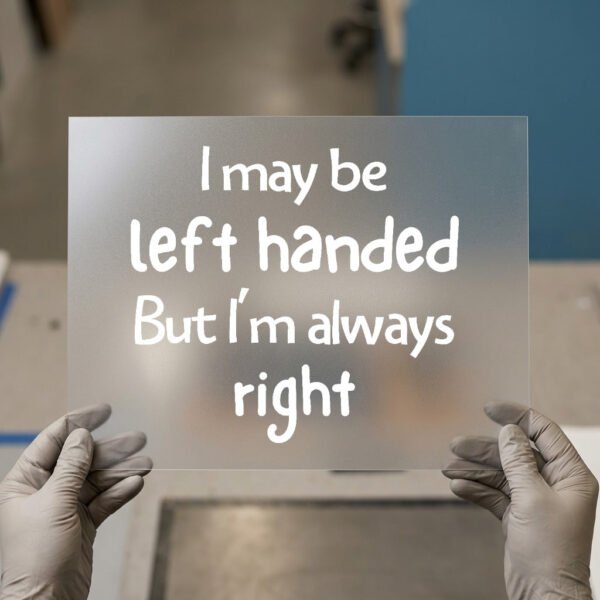 I May Be Left-Handed but I'm Always Right — for dark garments
