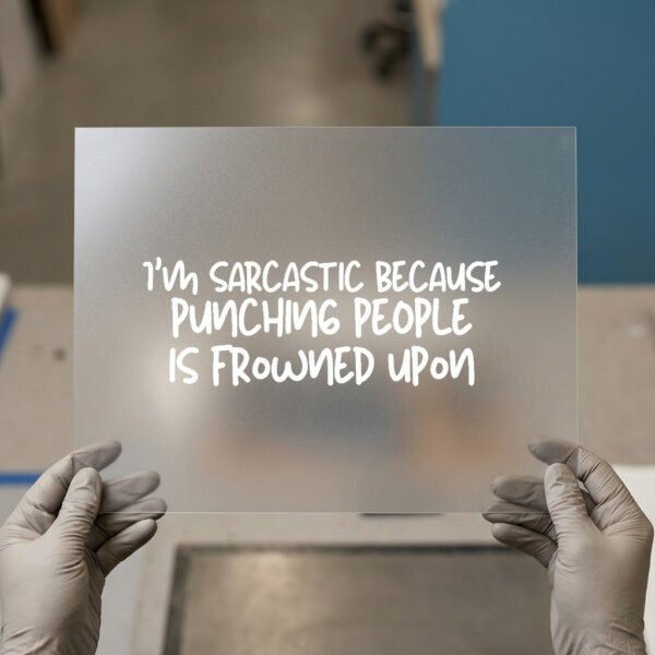 I'm Sarcastic Because Punching People Is Frowned Upon — for dark garments