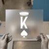 King of Spades Crown DTF transfer, ready to press