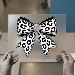Leopard Print Bow — ready-to-press DTF transfer by Loop DTF Leopard Print Bow DTF transfer, ready to press