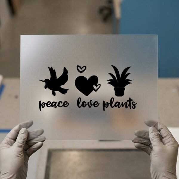 Peace, Love, Plants — for light garments