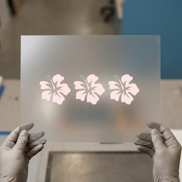 Pink Hibiscus, Three Blooms — for dark garments