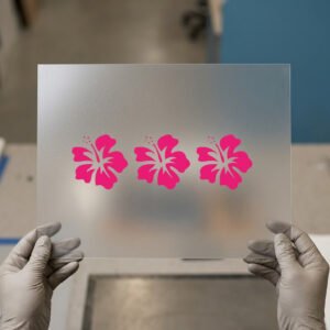 Pink Hibiscus, Three Blooms — ready-to-press DTF transfer by Loop DTF Pink Hibiscus, Three Blooms DTF transfer, ready to press