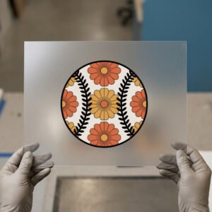 Retro Daisy Pattern — ready-to-press DTF transfer by Loop DTF Retro Daisy Pattern DTF transfer, ready to press