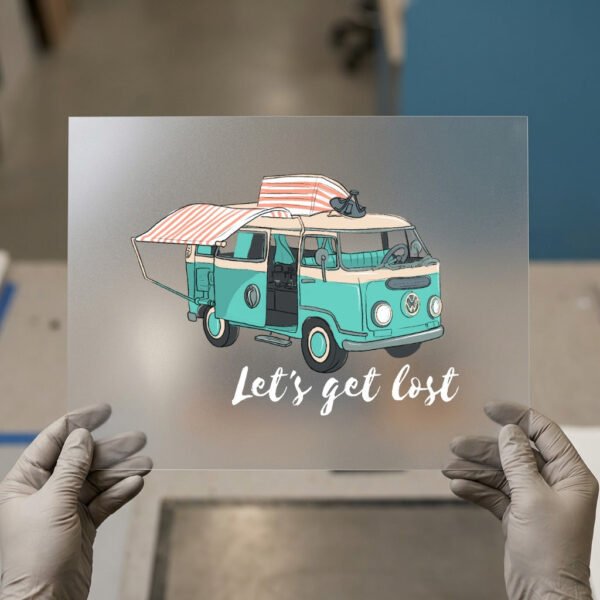 Retro Van, Let's Get Lost — for dark garments