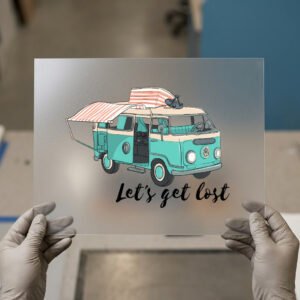 Retro Van, Let's Get Lost — ready-to-press DTF transfer by Loop DTF Retro Van, Let's Get Lost DTF transfer, ready to press