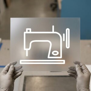 Sewing Machine Icon DTF transfer, ready to press