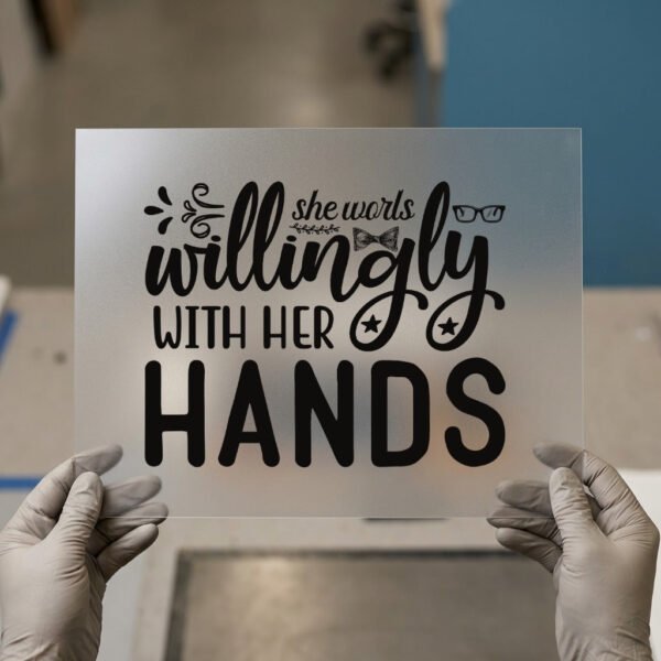 She Works Willingly With Her Hands — for light garments