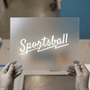Sportsball DTF transfer, ready to press