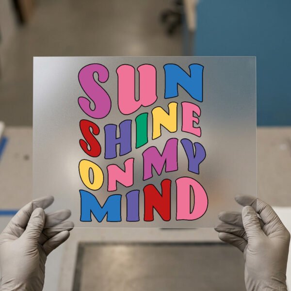 Sunshine on My Mind, Retro Stack DTF transfer, ready to press