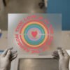 True Love Rainbow Heart DTF transfer, ready to press