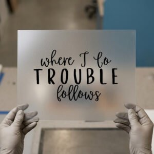 Where I Go, Trouble Follows — ready-to-press DTF transfer by Loop DTF Where I Go, Trouble Follows DTF transfer, ready to press