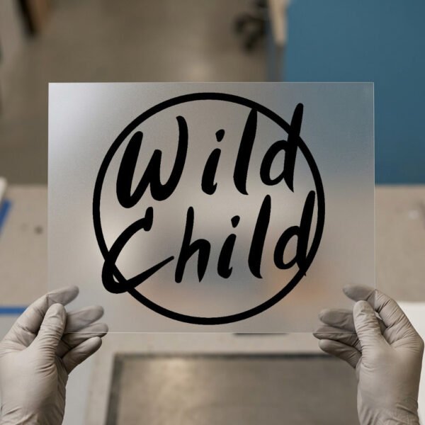 Wild Child, Circle Script — for light garments
